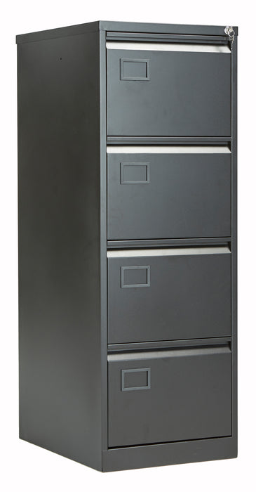 Bisley 4 Drawer Contract Steel Filing Cabinet Black  