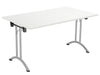 One Union Rectangular Folding Table 1400 X 700 Silver White