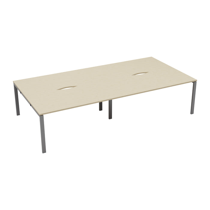 Cb 4 Person Bench With Cut Out 1400 X 800 Maple Silver