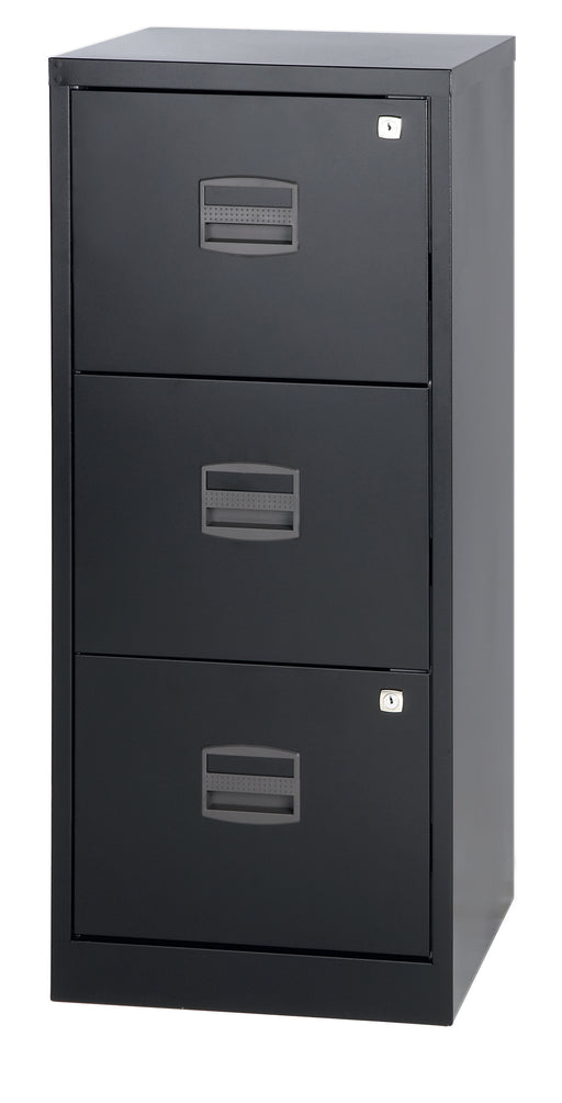 Bisley A4 Personal And Home 3 Drawer Filer Black  