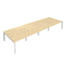 Telescopic Sliding 8 Person Maple Bench With Cable Port 1200 X 800 White 