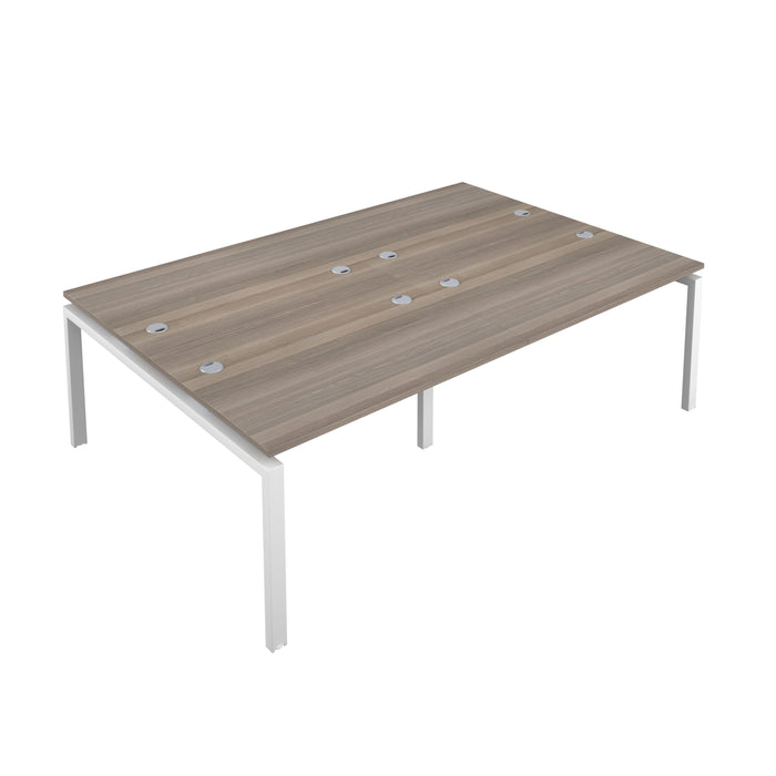 Telescopic 4 Person Grey Oak Bench With Cable Port 1200 X 600 Silver 
