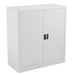 Talos Tc Steel Double Door Cupboard 1000 White 