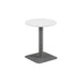 Contract Mid Table White With Grey Leg 600Mm 