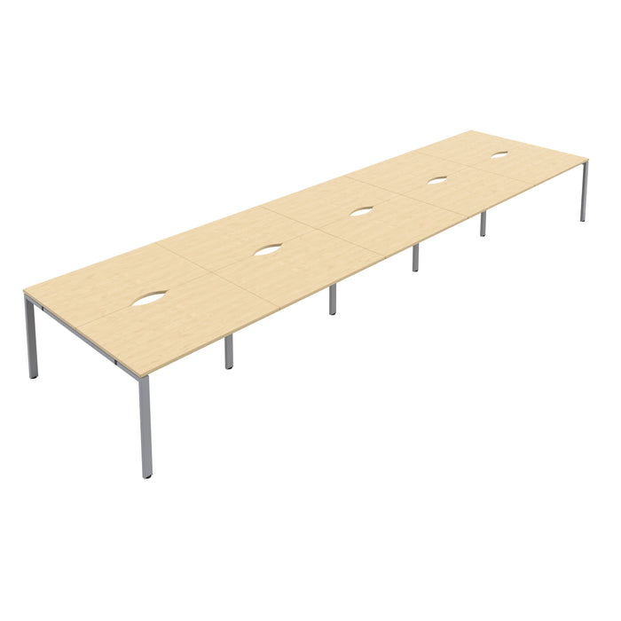 Cb 10 Person Bench With Cut Out 1400 X 800 Grey Oak Black