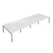 Telescopic 8 Person White Bench With Cable Port 1200 X 600 White 