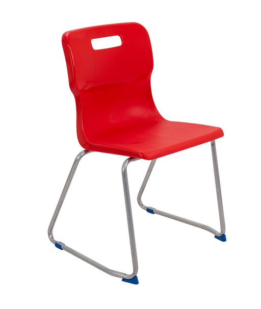 Titan Skid Base Size 6 Chair Red  