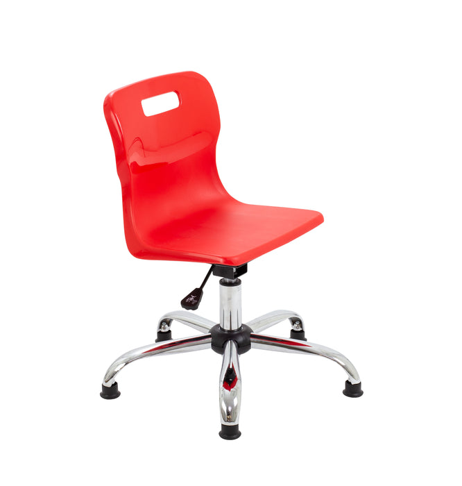 Titan Swivel Junior Chair Red Glides 