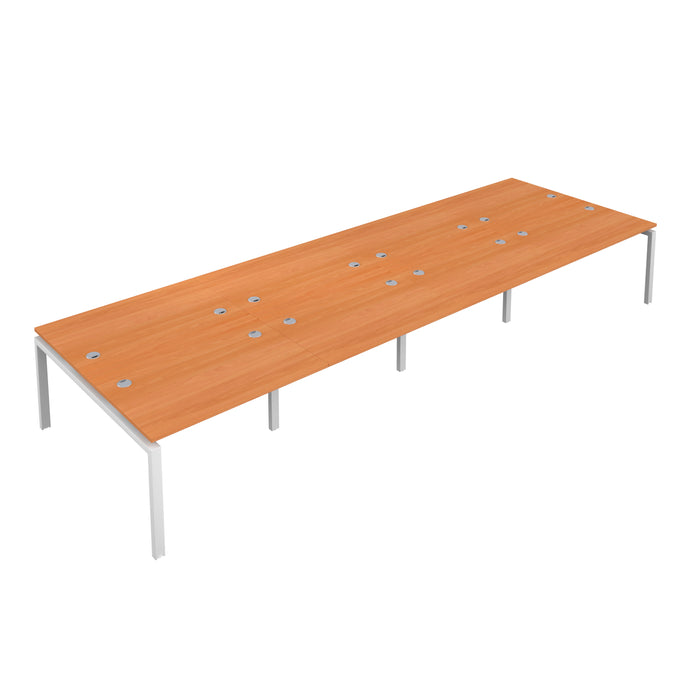 Telescopic 8 Person Beech Bench With Cable Port 1200 X 600 Silver 
