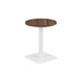 Contract Mid Table Dark Walnut With White Leg 600Mm 