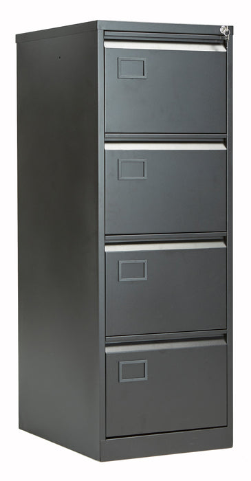 Bisley 4 Drawer Contract Steel Filing Cabinet Black