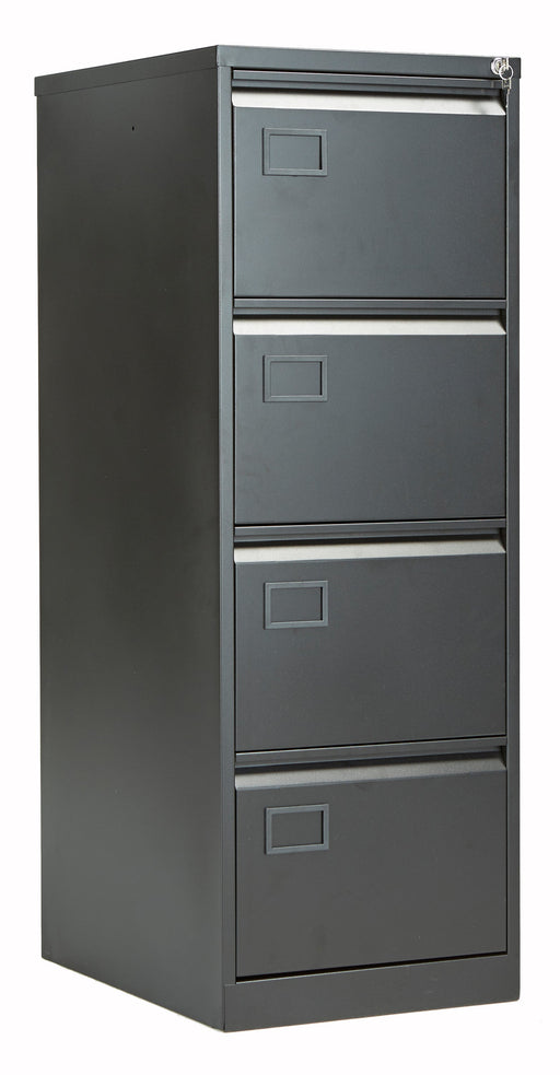 Bisley 4 Drawer Contract Steel Filing Cabinet Black