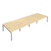 Telescopic 8 Person Maple Bench With Cable Port 1200 X 600 White