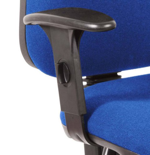Teknik Ergo Plus PU Black Fabric 24 Hr Operator Chair With Black Ultra Pyramid Base Height Adjustable Comfort Arms - image 2