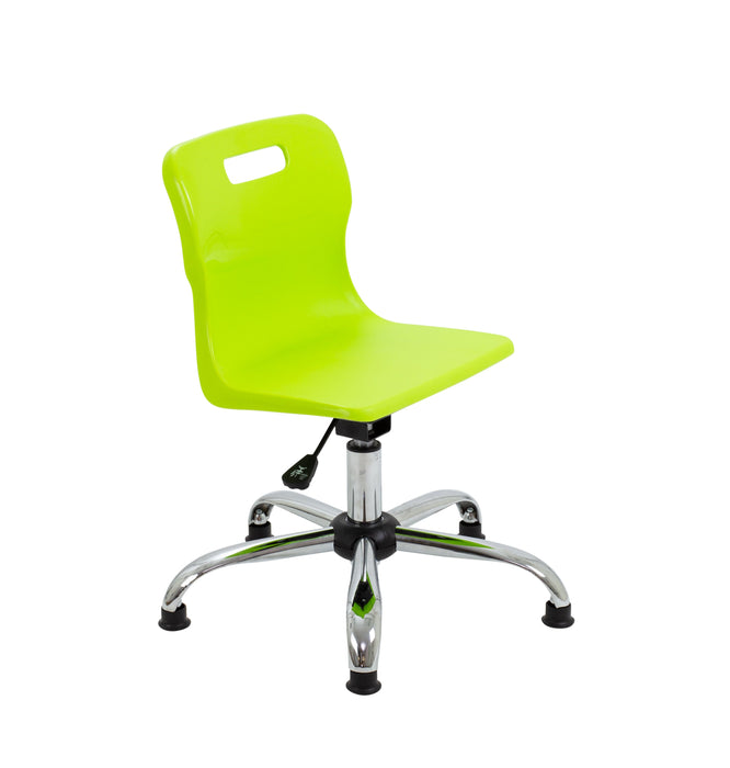 Titan Swivel Junior Chair Lime Glides