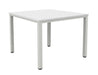 Fraction Infinity Meeting Table 160 X 160 White Silver Legs