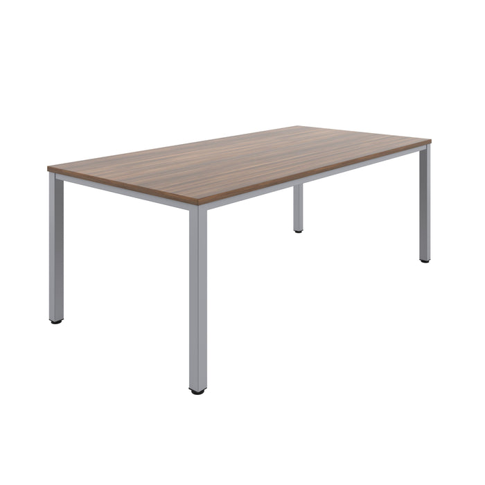 Fraction Infinity Meeting Table 200 X 100 Dark Walnut Silver Legs