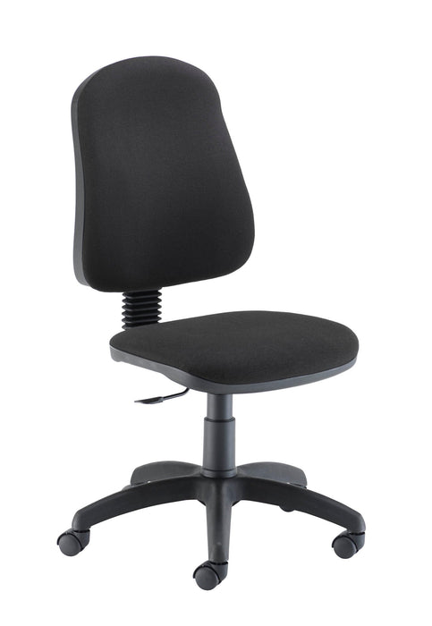 Calypso 2 Single Lever Fixed Back Chair Black Adjustable Arms