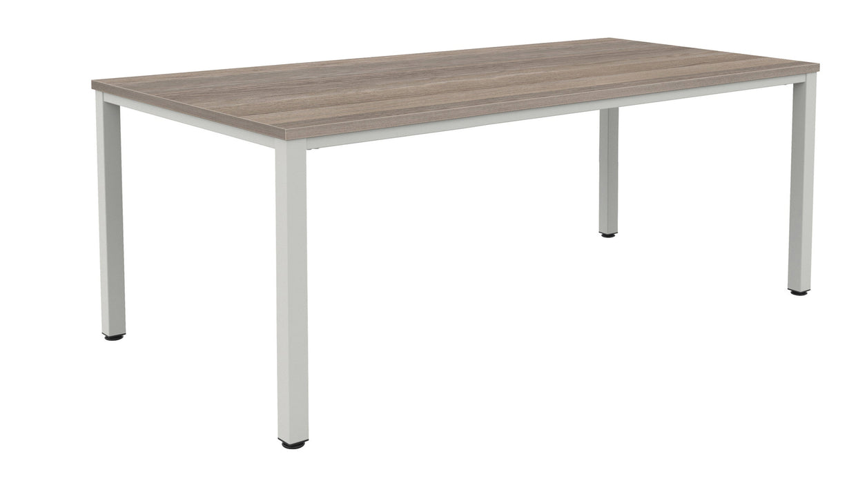 Fraction Infinity Meeting Table 180 X 80 Grey Oak Silver Legs