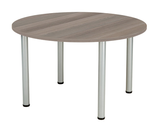 One Fraction Plus Circular Meeting Table 1200 Grey Oak