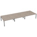 Cb 6 Person Bench With Cut Out 1400 X 800 Dark Walnut Silver