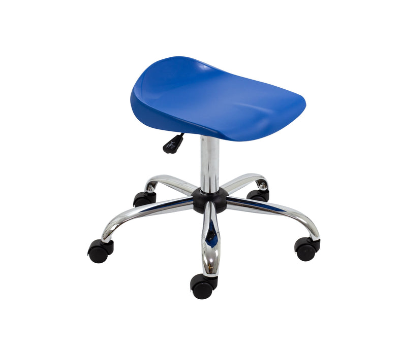 Titan Swivel Senior Stool Blue Castors