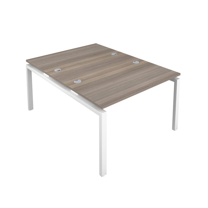 Telescopic Sliding 2 Person Grey Oak Bench With Cable Port 1200 X 600 Silver