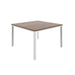 Fraction Infinity Meeting Table 120 X 120 Dark Walnut White Legs