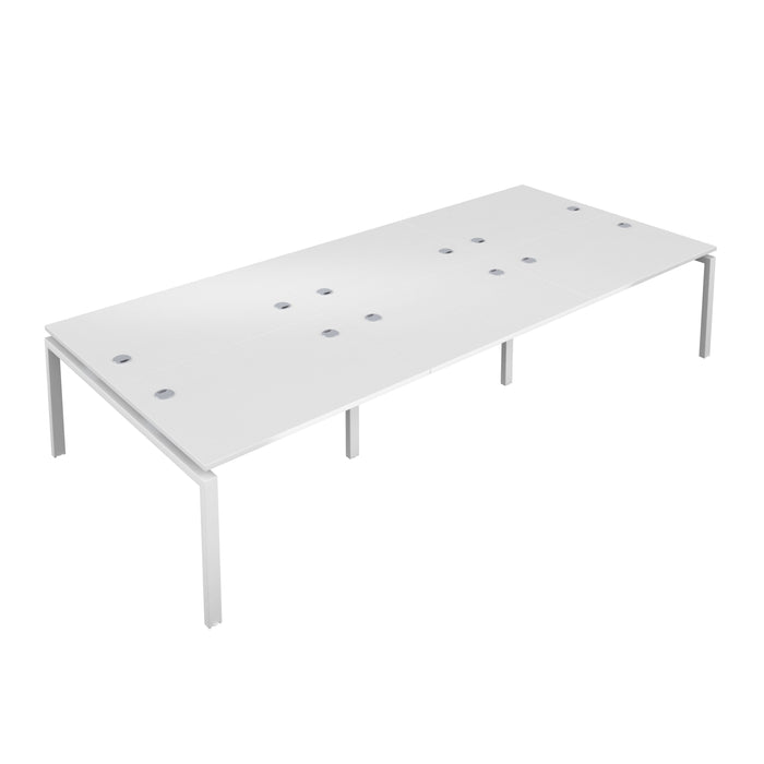 Telescopic 6 Person White Bench With Cable Port 1200 X 800 Black