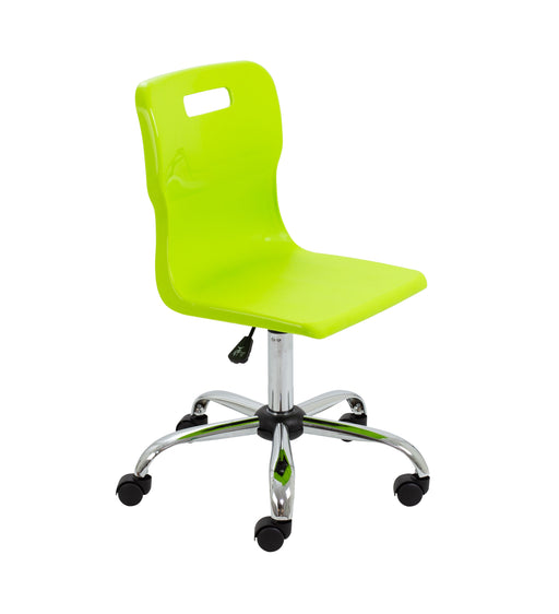 Titan Swivel Senior Chair Lime Castors