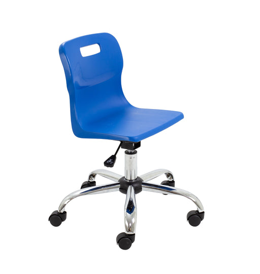 Titan Swivel Junior Chair Blue Castors