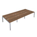 Telescopic 6 Person Walnut Bench With Cable Port 1200 X 600 Black