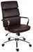 Teknik Deco Retro Style Executive Brown Faux Leather Chair with Matching Removable Arm Covers