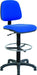 Teknik Ergo Blaster Blue Fabric Operator Chair With Ring Kit Conversion And Fixed Footrest