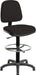 Teknik Ergo Blaster Black Fabric Operator Chair With Ring Kit Conversion And Fixed Footrest