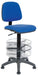Teknik Ergo Blaster Blue Fabric Operator chair with a deluxe ring kit conversion and movable footring.