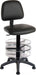 Teknik Ergo Blaster Black PU Operator chair with ring kit conversion, wipe clean seat and movable footring.