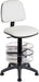 Teknik Ergo Blaster White PU Operator Chair With Ring Kit Conversion Wipe Clean Seat and Movable Footring