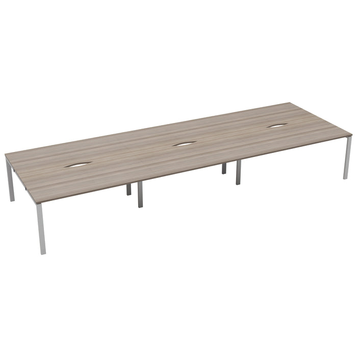 Cb 6 Person Bench With Cut Out 1400 X 800 Grey Oak Black