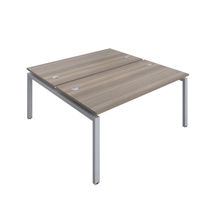 Telescopic 2 Person Grey Oak Bench With Cable Port 1200 X 600 White