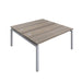 Telescopic 2 Person Grey Oak Bench With Cable Port 1200 X 600 White