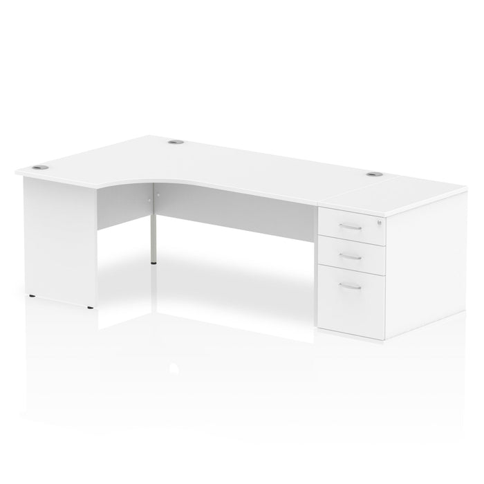 Impulse Panel End Crescent Desk Workstation