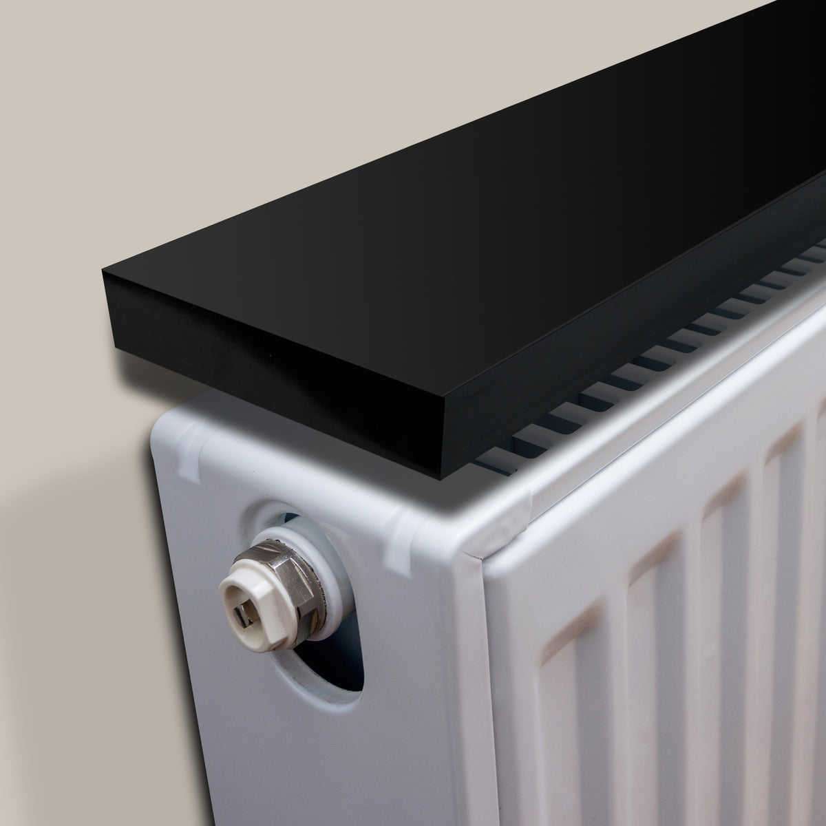 Radiator Shelf - Easyfit - Gloss Black — UK Office Furniture