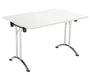 One Union Rectangular Folding Table 1200 X 800 Chrome White