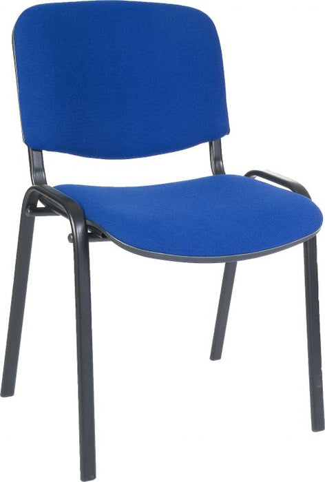 Teknik Conference Blue Fabric Stackable Fully Assembled Chair with padded seat and backrest. (MOQ of 4 - priced individually)