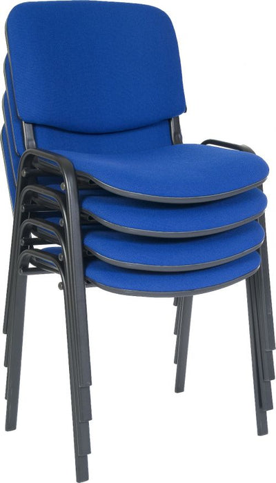 Teknik Conference Blue Fabric Stackable Fully Assembled Chair with padded seat and backrest. (MOQ of 4 - priced individually) - image 2