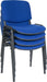 Teknik Conference Blue Fabric Stackable Fully Assembled Chair with padded seat and backrest. (MOQ of 4 - priced individually) - image 2