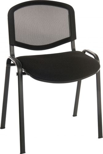 Teknik Conference Mesh Backrest Black. Fabric Stackable Fully Assembled Chair Padded Seat Aerated backrest. (MOQ of 4 - priced individually) - image 2