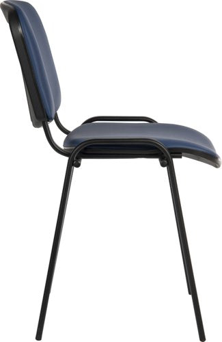 Teknik Conference Blue PU Fabric Stackable Fully Assembled Chair with padded seat and backrest. (MOQ of 4 - priced individually) - image 2