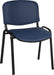 Teknik Conference Blue PU Fabric Stackable Fully Assembled Chair with padded seat and backrest. (MOQ of 4 - priced individually)
